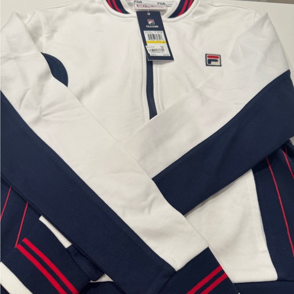 Fila White Jacket with Navy and Red Trim - Picture 1 of 10